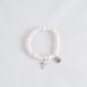 PULSERA PERLA BLANCA Y ROSA CON FOTO