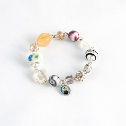 PULSERA PIEDRAS SEMIPRECIOSAS MULTICOLOR CON FOTO