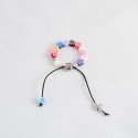 PULSERA FLORES FIMO CON CORDON AJUSTABLE CON 2 FOTOS