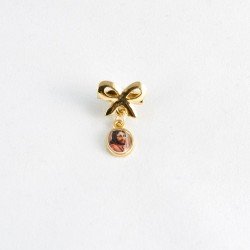 BROCHE LAZO CON MEDALLA Y FOTO